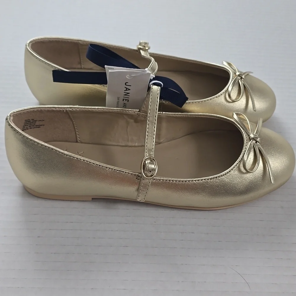 Janie and Jack Gold Mary Jane Dress Shoes 3K
